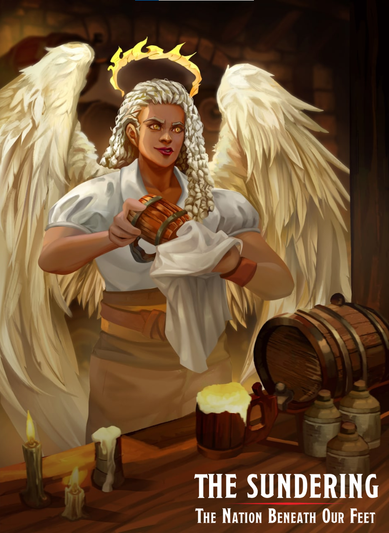 the bartender and owner of the rutting boar inn, steelfire